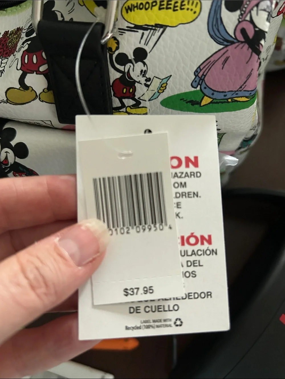 NWT Disney Parks Loungefly collab Authentic Mickey/Minnie Mouse Comic Satchel